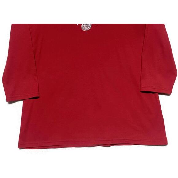 Trilogy by Morning Sun Top Size Extra Large Red With White Snowmen Accent - Picture 7 of 7